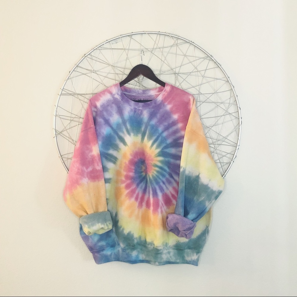 NEW rainbow tie dye crewneck sweatshirt
